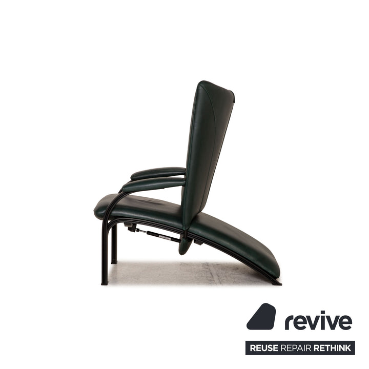 WK Wohnen Spot 698 ensemble de fauteuils en cuir fonction vert foncé fonction relaxation