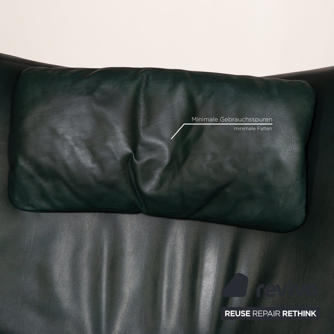 WK Wohnen Spot 698 ensemble de fauteuils en cuir fonction vert foncé fonction relaxation