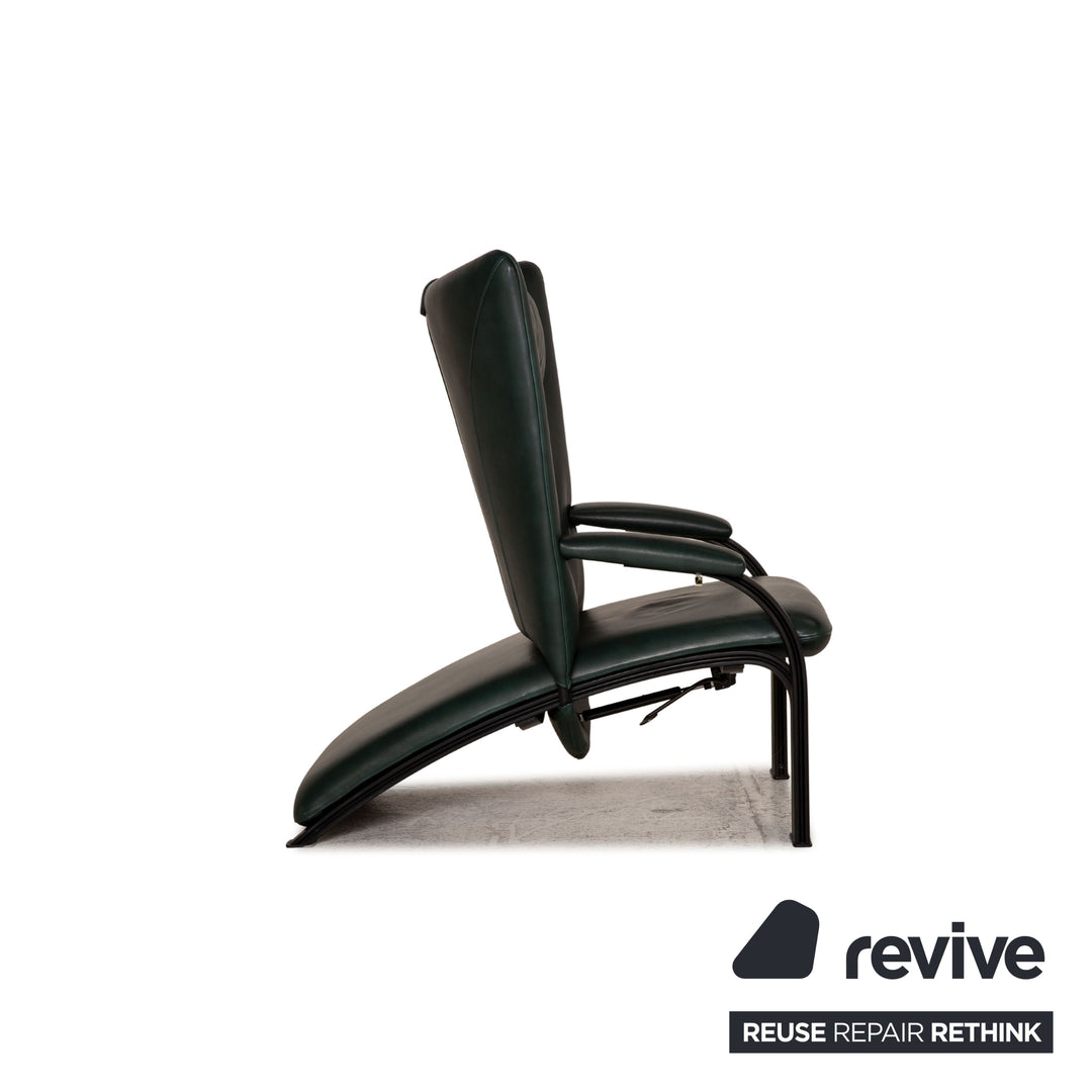 WK Wohnen Spot 698 ensemble de fauteuils en cuir fonction vert foncé fonction relaxation