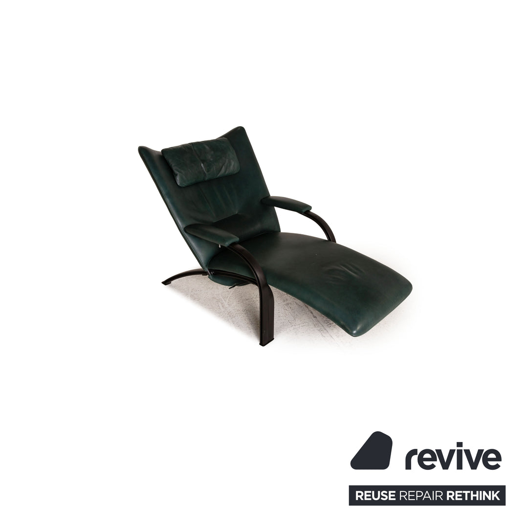 WK Wohnen Spot 698 ensemble de fauteuils en cuir fonction vert foncé fonction relaxation