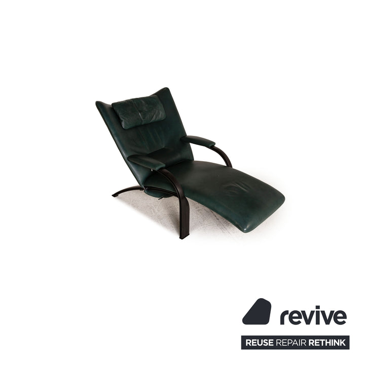 WK Wohnen Spot 698 ensemble de fauteuils en cuir fonction vert foncé fonction relaxation