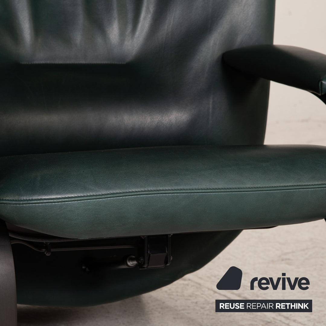 WK Wohnen Spot 698 ensemble de fauteuils en cuir fonction vert foncé fonction relaxation
