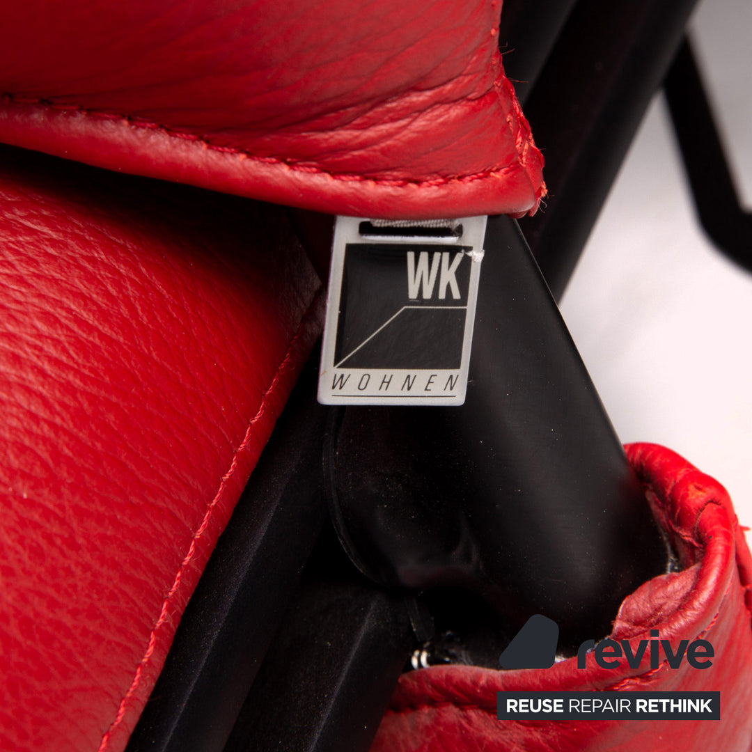 WK Wohnen Spot 698 Fauteuil en cuir Rouge Fonction de relaxation Fauteuil de relaxation