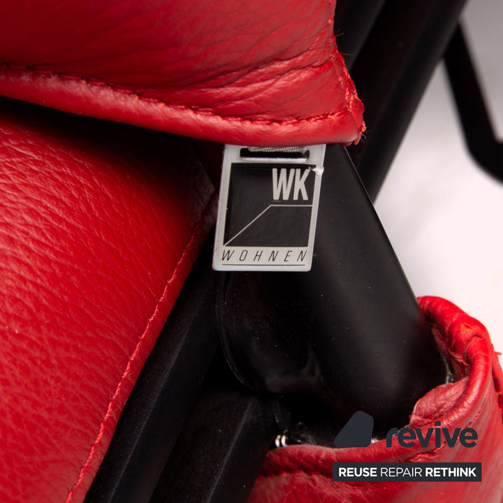 WK Wohnen Spot 698 Fauteuil en cuir Rouge Fonction de relaxation Fauteuil de relaxation