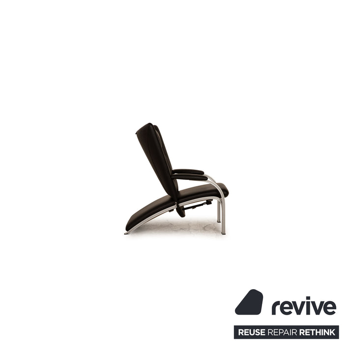 WK Wohnen Spot 698 Leather Armchair Black Function