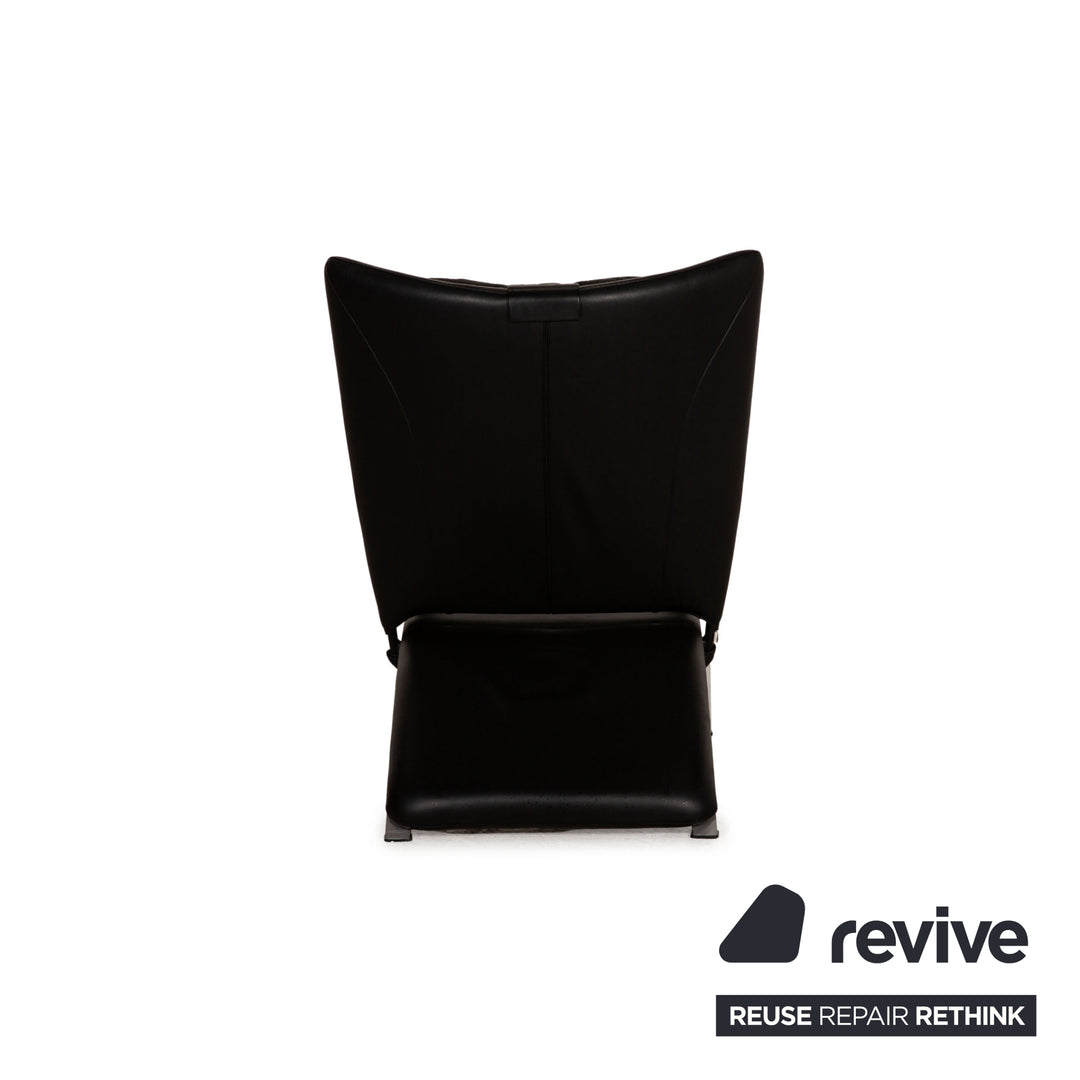 WK Wohnen Spot 698 Fauteuil en cuir noir Fonction fonction détente