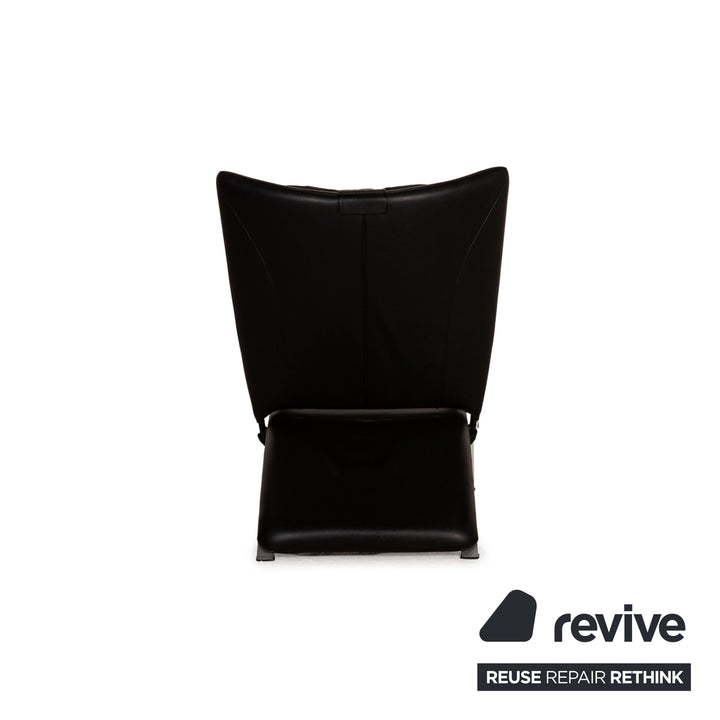 WK Wohnen Spot 698 Fauteuil en cuir noir Fonction fonction détente