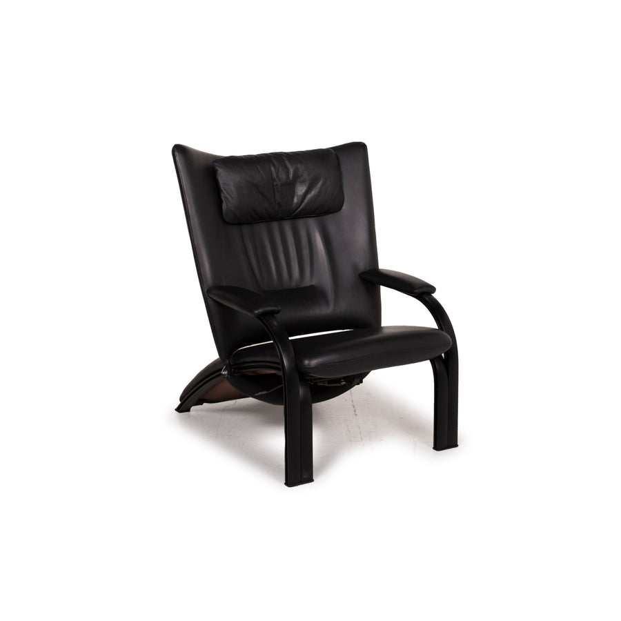WK Wohnen Spot 698 Leder Sessel Schwarz Funktion Relaxsessel Relaxfunktion
