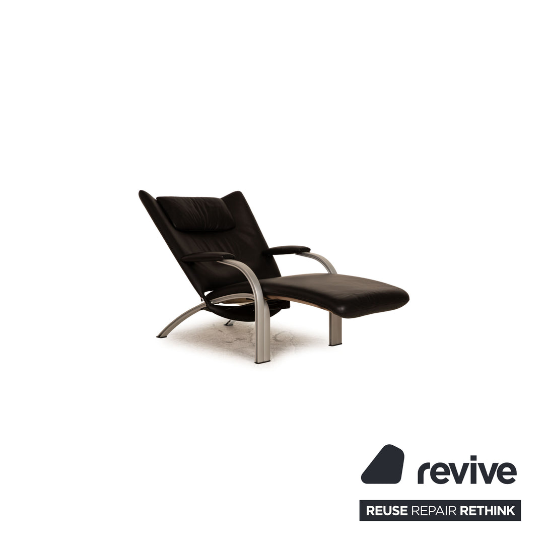 WK Wohnen Spot 698 Leather Armchair Black Function