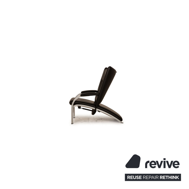 WK Wohnen Spot 698 Leather Armchair Black Function