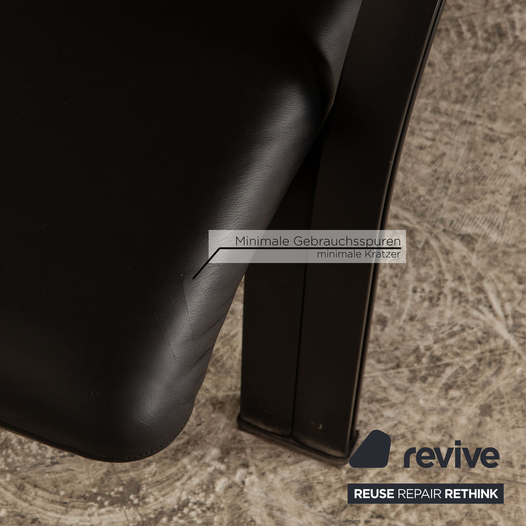 WK Wohnen Spot 698 fauteuil en cuir noir fonction manuelle fonction relaxation