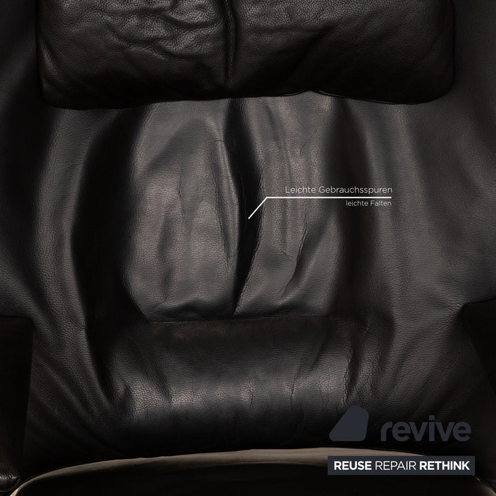 WK Wohnen Spot 698 Leather Armchair Black manual function