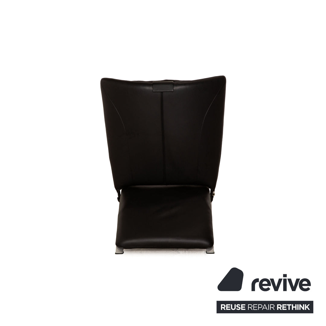 WK Wohnen Spot 698 Leather Armchair Black manual function
