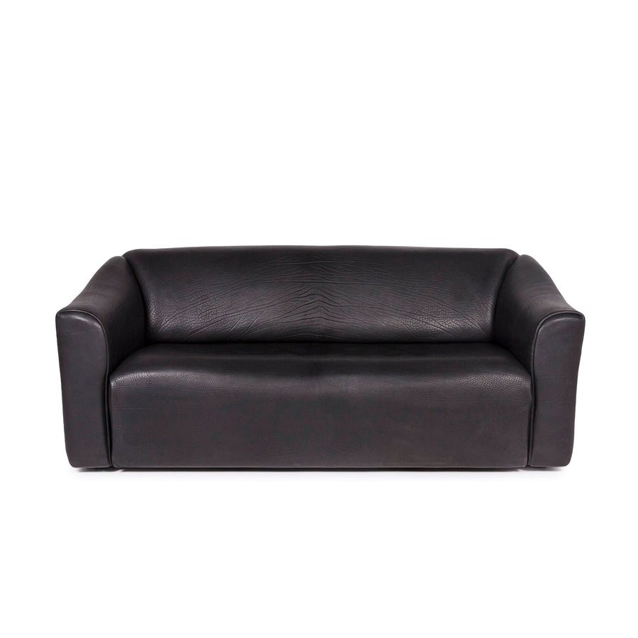 de Sede DS 47 leather sofa black two-seater function couch #12100
