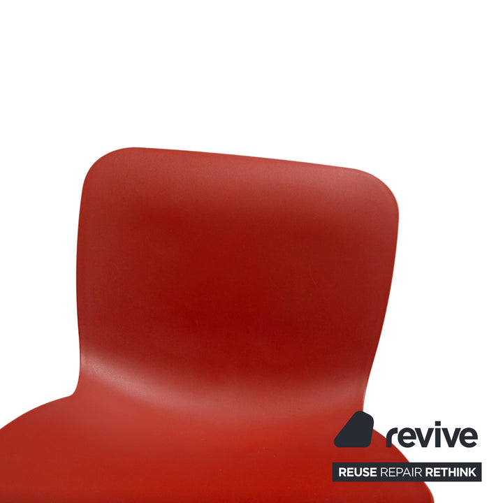 12er Set Vitra HAL RE Tube Kunststoff Stuhl Schwarz pulverbeschichtet