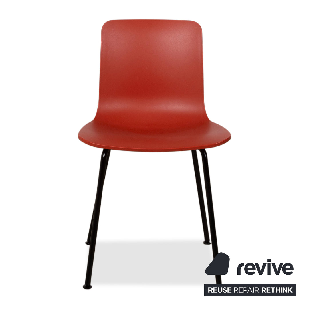12er Set Vitra HAL RE Tube Kunststoff Stuhl Schwarz pulverbeschichtet