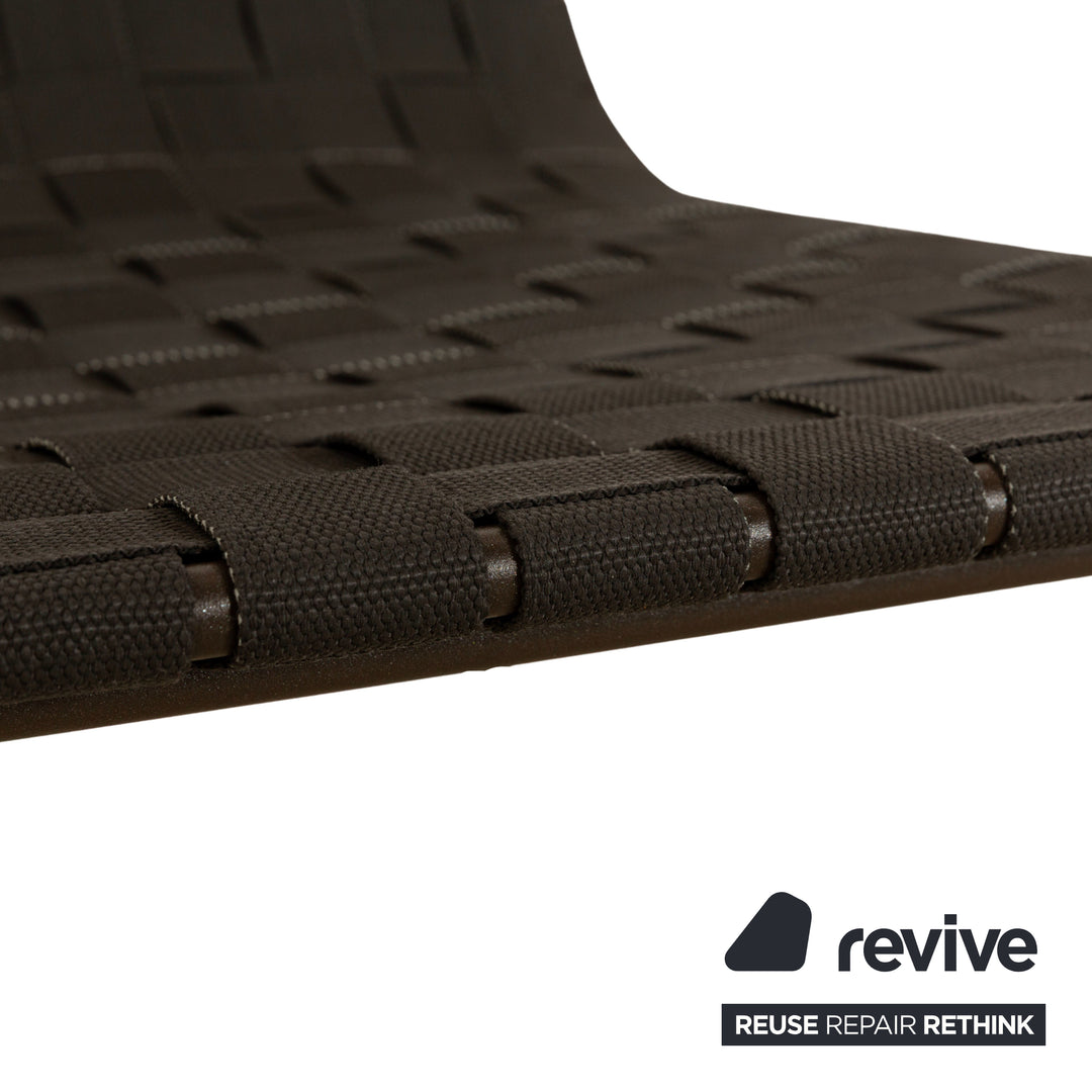 2er Garnitur Andreu World Trenza Metall Sessel Schwarz Dunkelbraun Outdoor Gartenmöbel