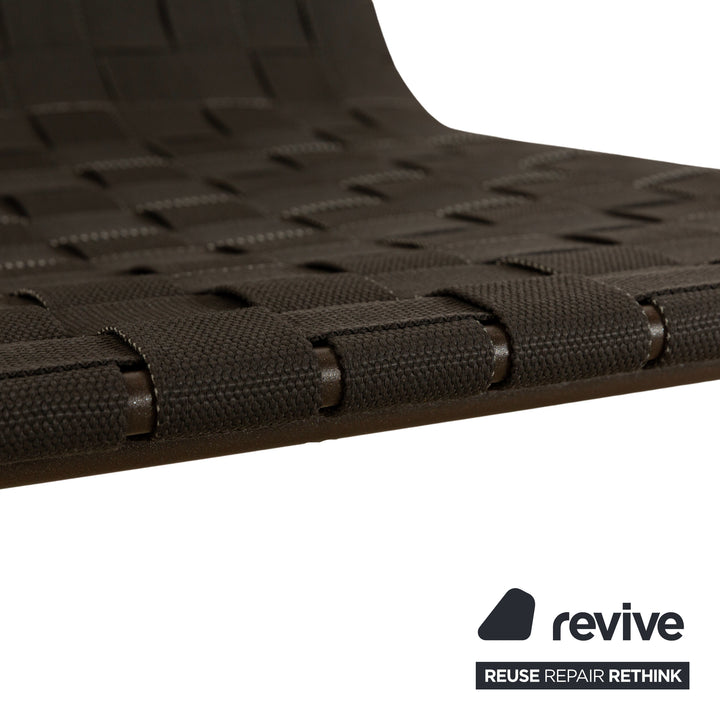 2er Garnitur Andreu World Trenza Metall Sessel Schwarz Dunkelbraun Outdoor Gartenmöbel