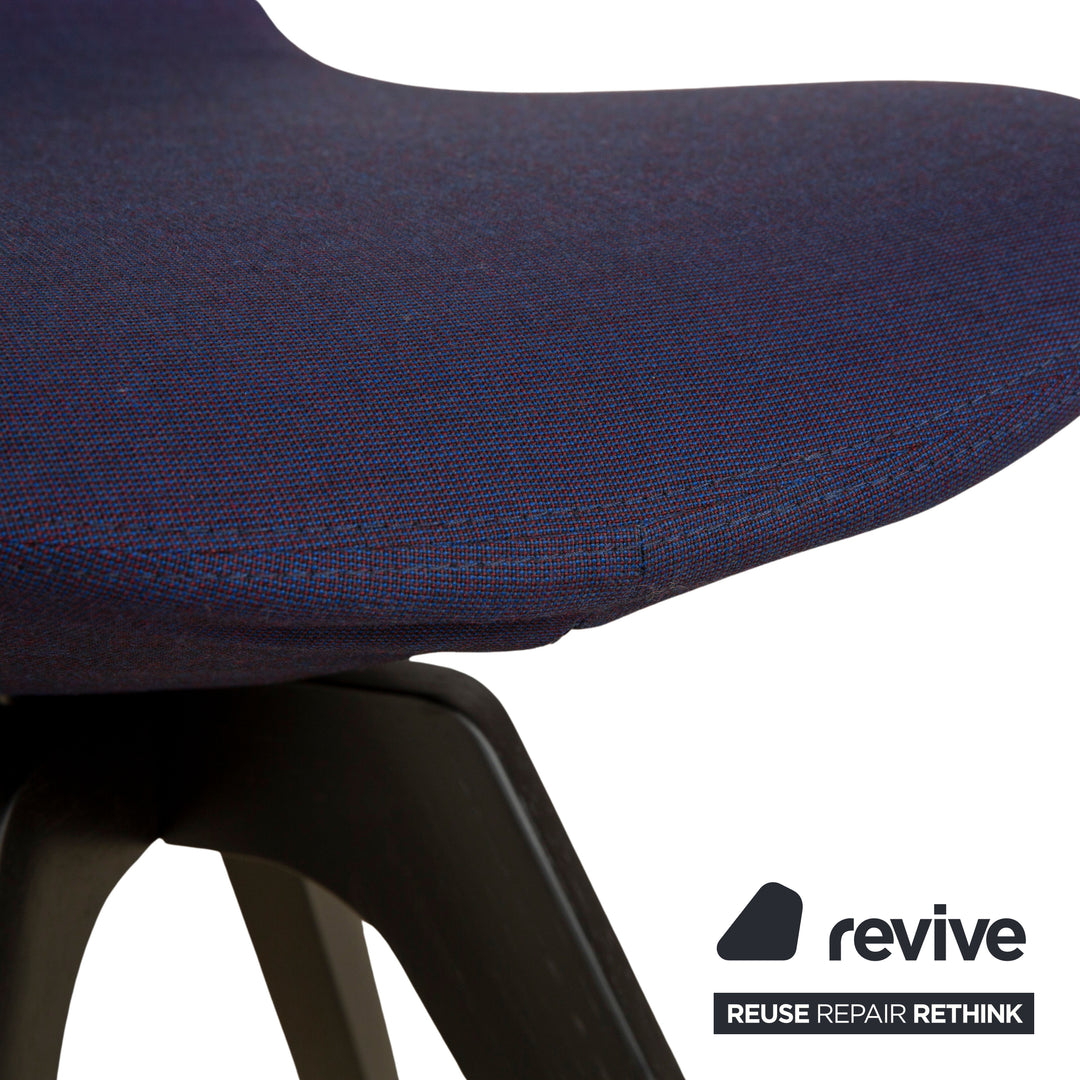 2er Garnitur Varier Invite Stoff Stuhl Lila Eiche Schwarz UMA 761