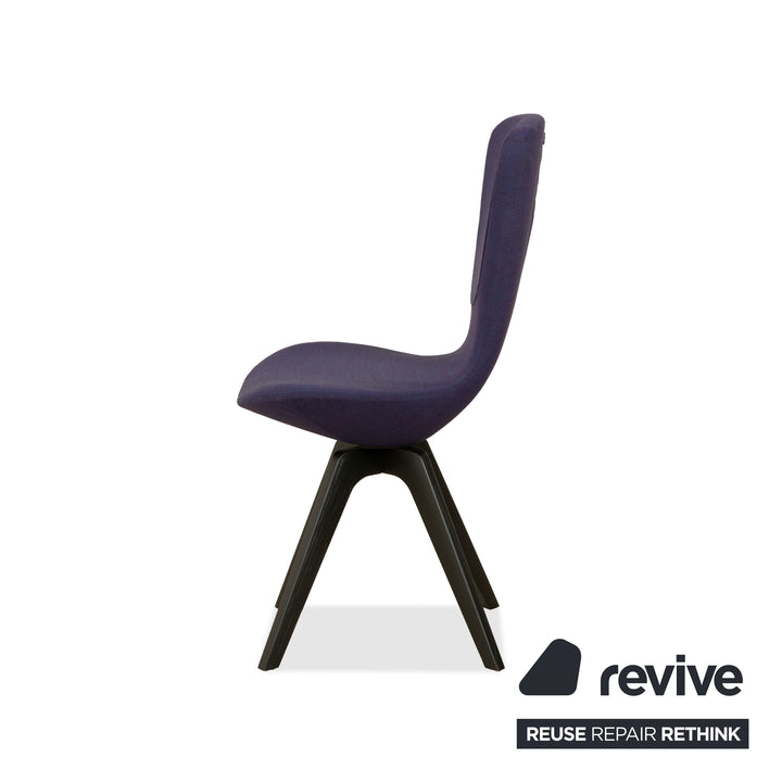 2er Garnitur Varier Invite Stoff Stuhl Lila Eiche Schwarz UMA 761