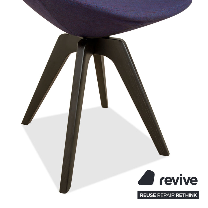 2er Garnitur Varier Invite Stoff Stuhl Lila Eiche Schwarz UMA 761