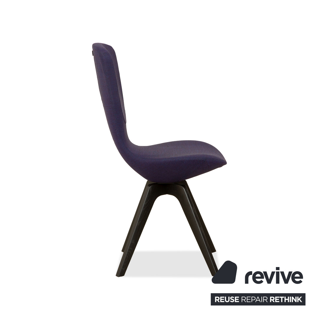 2er Garnitur Varier Invite Stoff Stuhl Lila Eiche Schwarz UMA 761