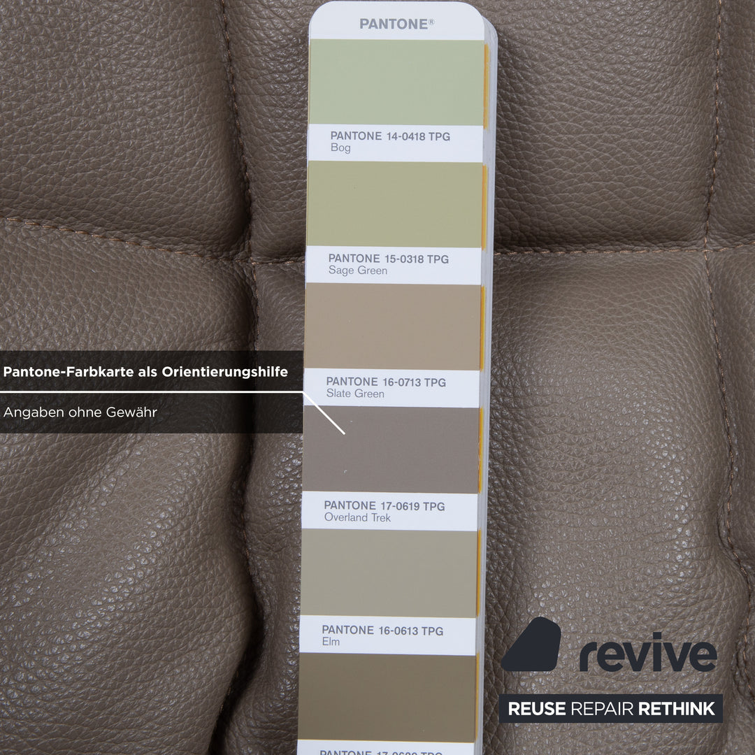 4er Garnitur B&B Italia Husk Leder Stuhl Braun Taupe Beige