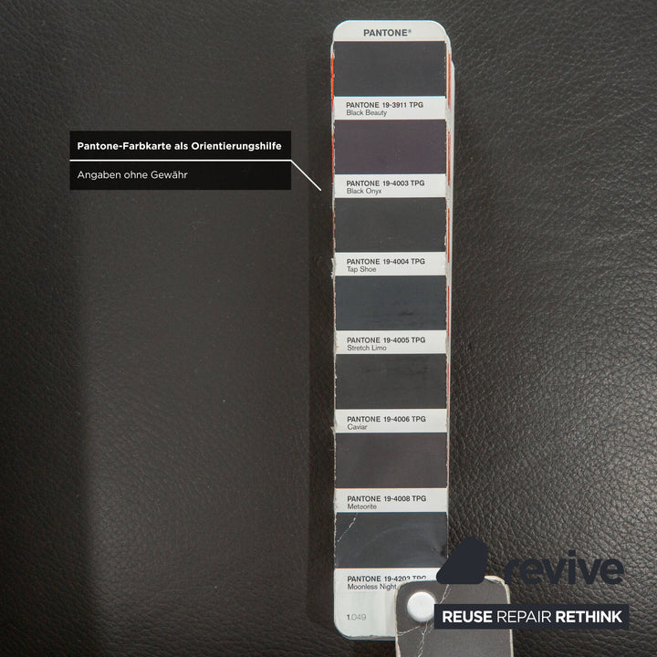 4er Garnitur bert plantagie ARC-E Leder Stuhl Anthrazit Schwarz Esszimmer