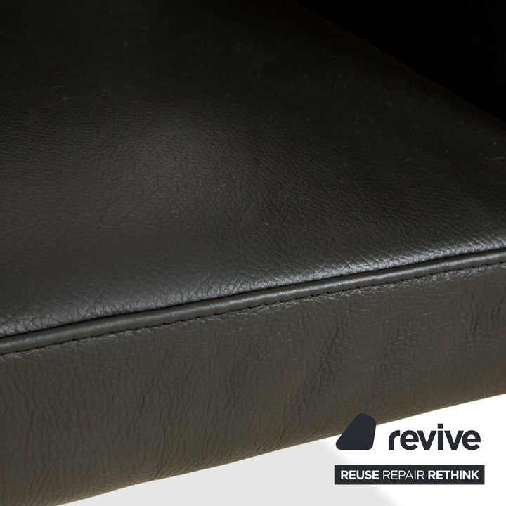 4er Garnitur bert plantagie ARC-E Leder Stuhl Anthrazit Schwarz Esszimmer