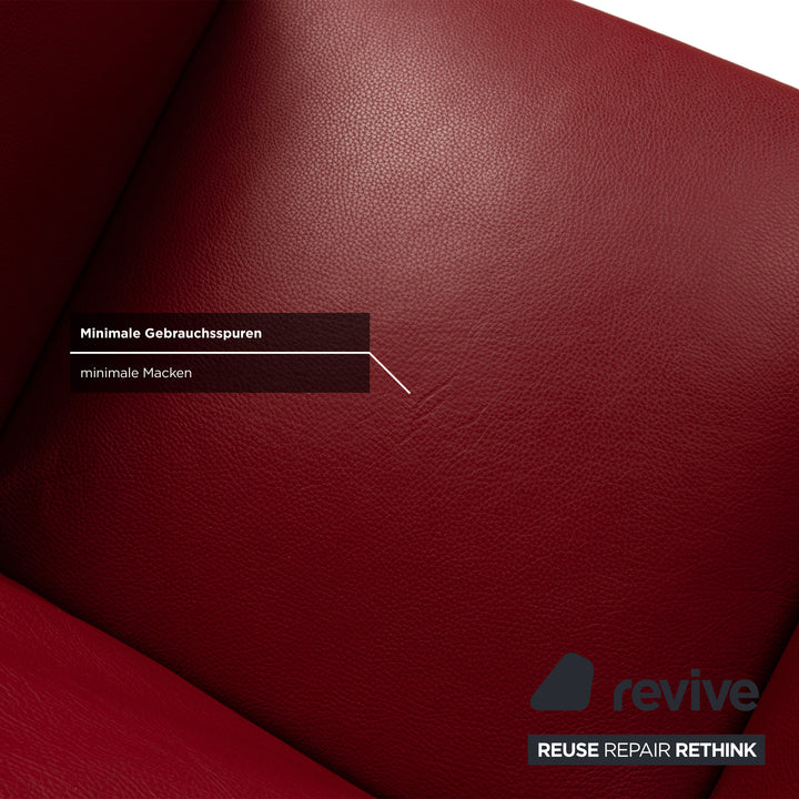 4er Garnitur bert plantagie ARC-E Leder Stuhl Rot Esszimmer