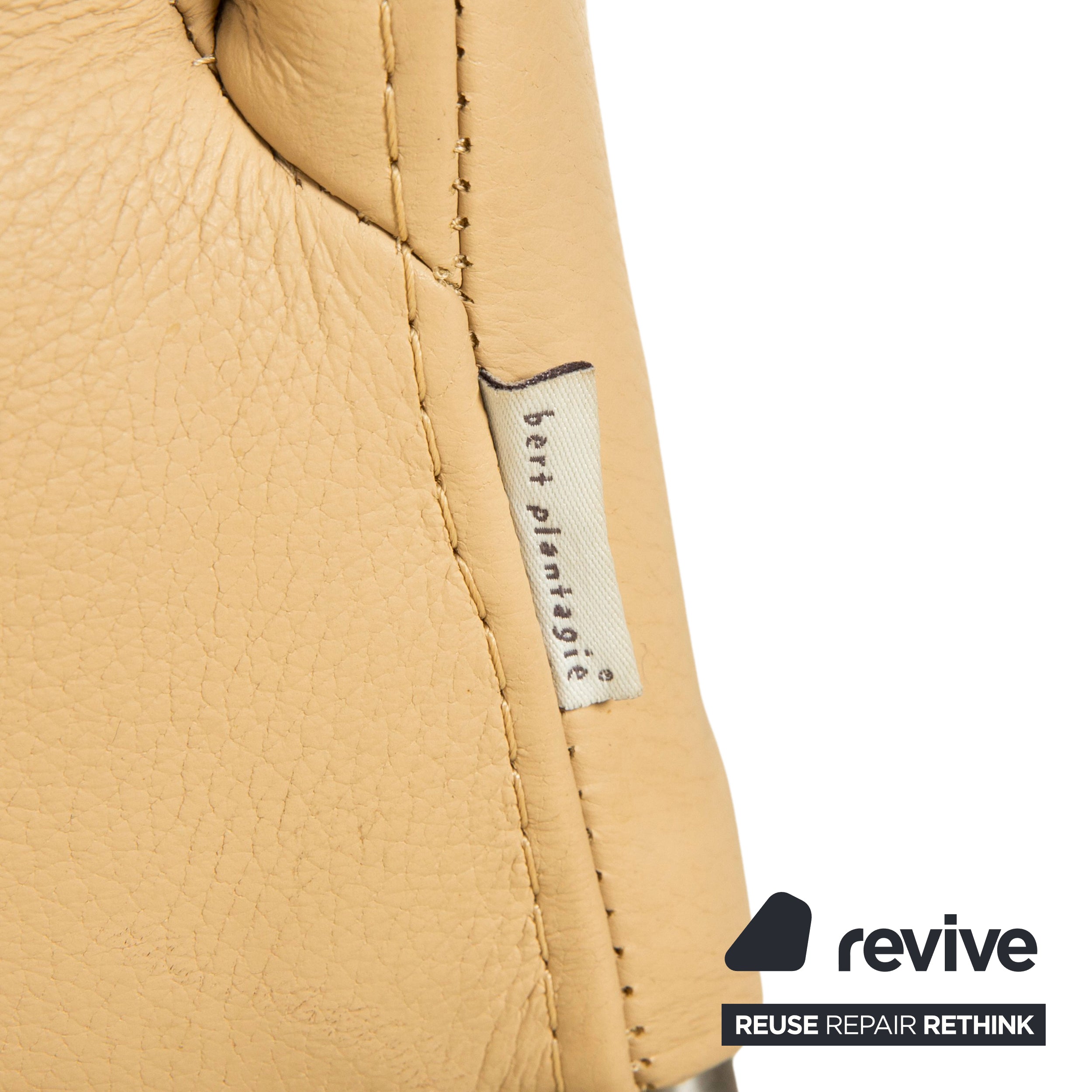 Ensemble de 4 chaises Bert Plantagie en cuir beige pour salle à manger