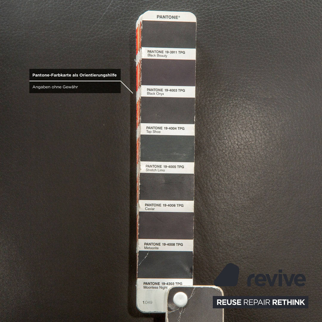 4er Garnitur bert plantagie Leder Stuhl Schwarz