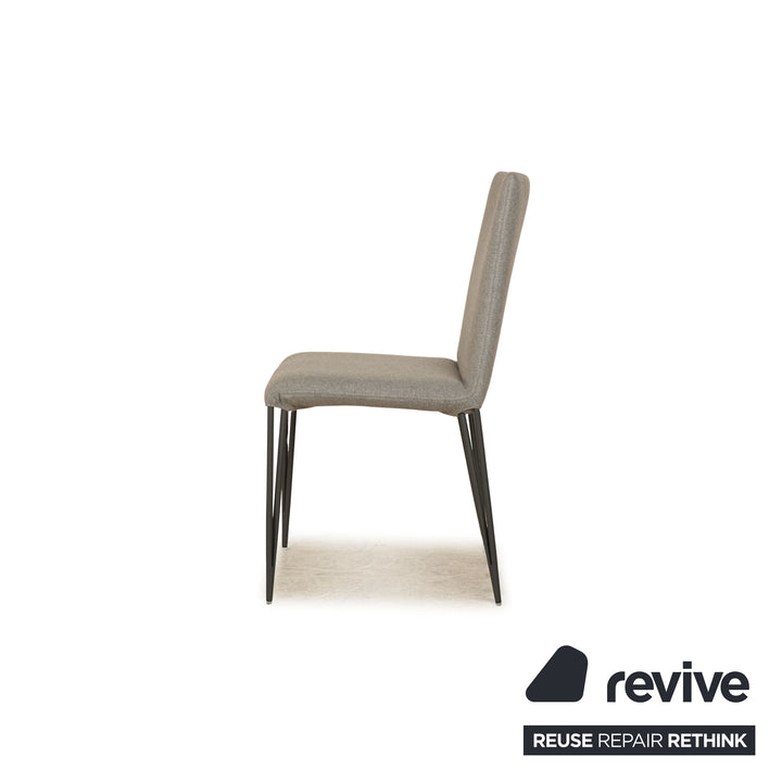 Lot de 4 chaises Bonaldo Filly Large UP en tissu gris