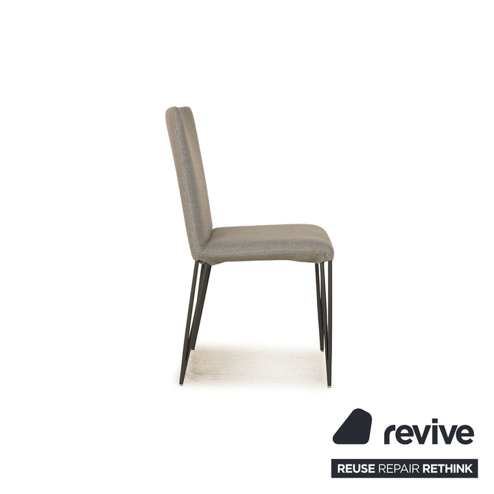 Lot de 4 chaises Bonaldo Filly Large UP en tissu gris