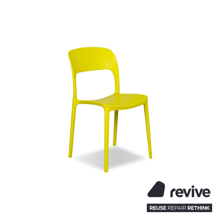 Lot de 4 chaises en plastique Bontempi Gypsi jaune rouge bleu clair blanc rouge
