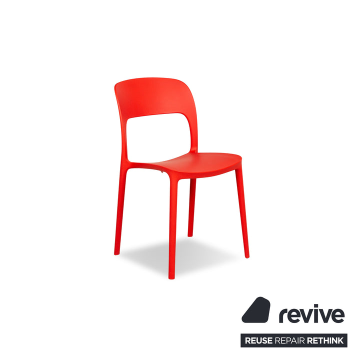 Lot de 4 chaises en plastique Bontempi Gypsi jaune rouge bleu clair blanc rouge