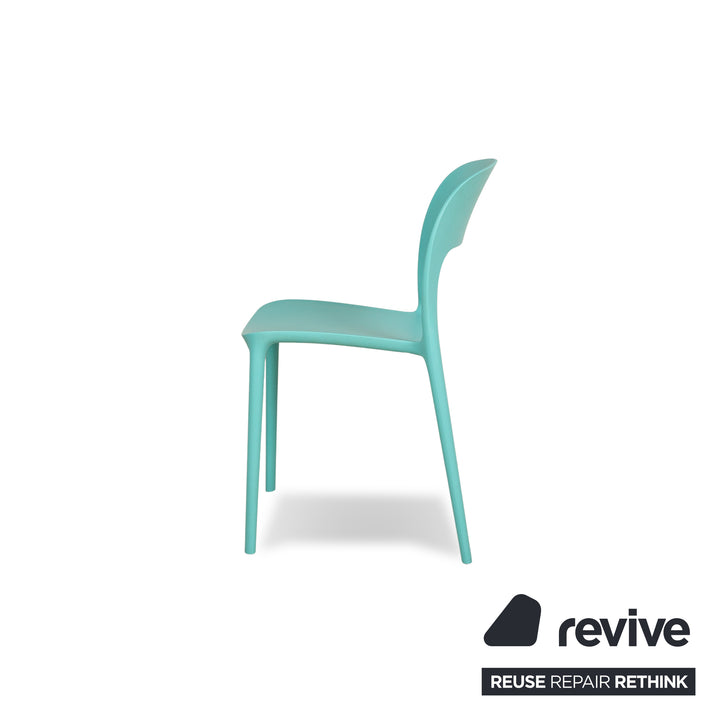 Lot de 4 chaises en plastique Bontempi Gypsi jaune rouge bleu clair blanc rouge