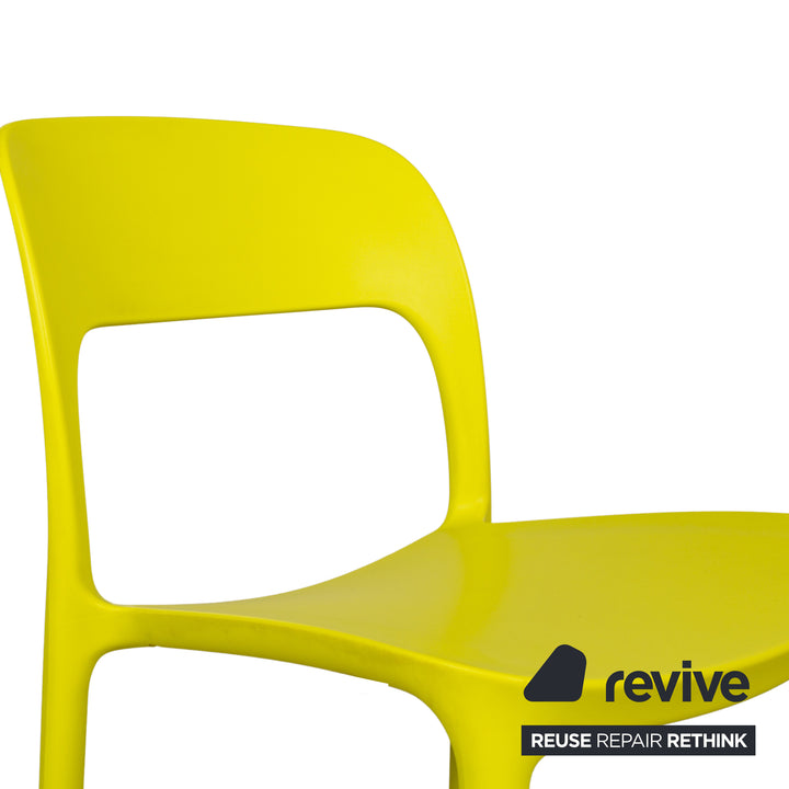 Lot de 4 chaises en plastique Bontempi Gypsi jaune rouge bleu clair blanc rouge