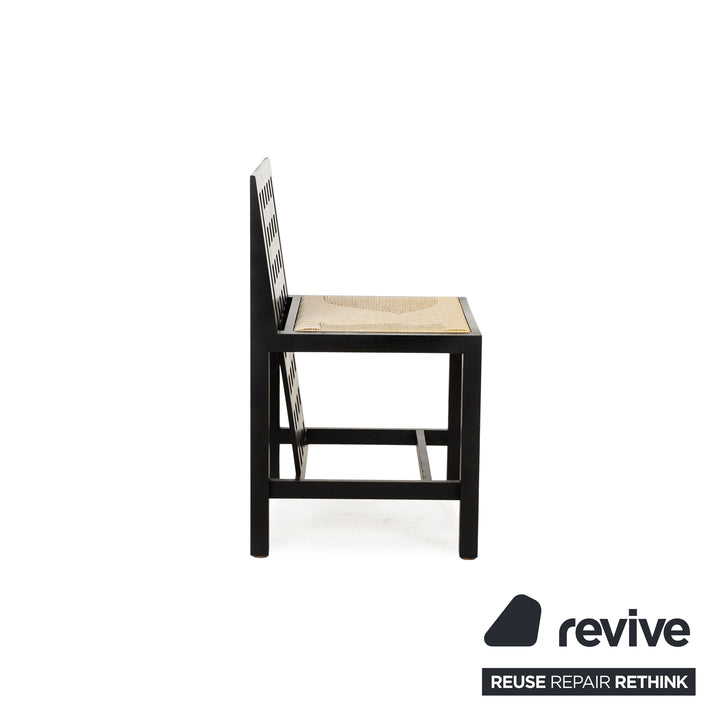 4er Garnitur Cassina DS3 Holz Stuhl Schwarz By Charles Rennie Mackintosh