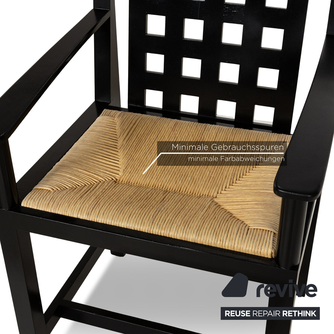 4er Garnitur Cassina DS3 Holz Stuhl Schwarz By Charles Rennie Mackintosh