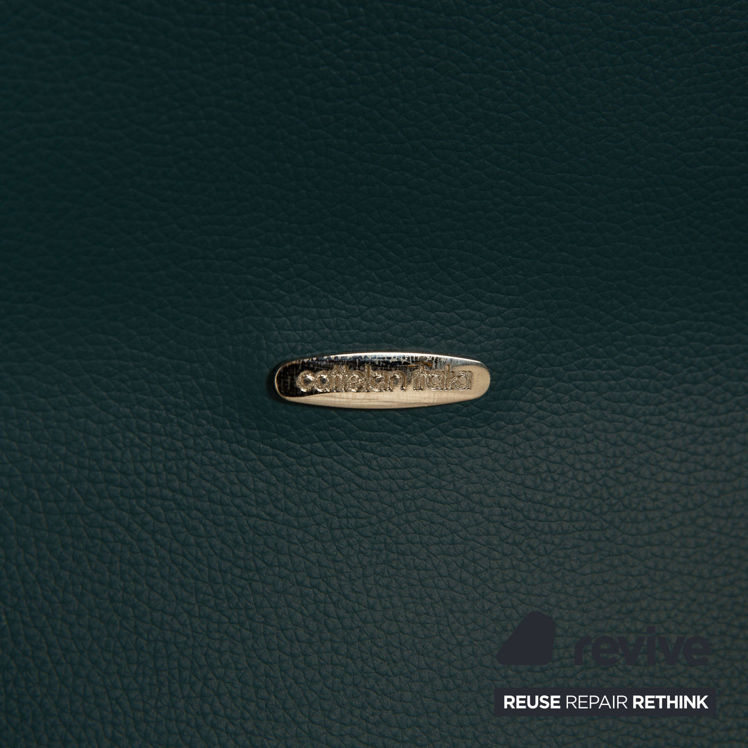 4er Garnitur Cattelan Italia Leder Stuhl Blau Petrol