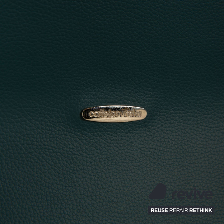 4er Garnitur Cattelan Italia Leder Stuhl Blau Petrol