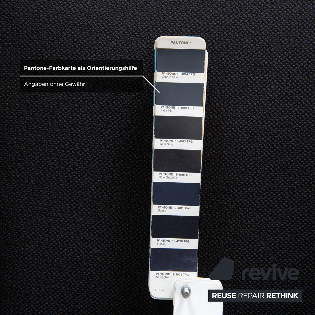 4er Garnitur Cor Cordia Stoff Stuhl Dunkelgrau Blau manuelle Funktion Drehstuhl