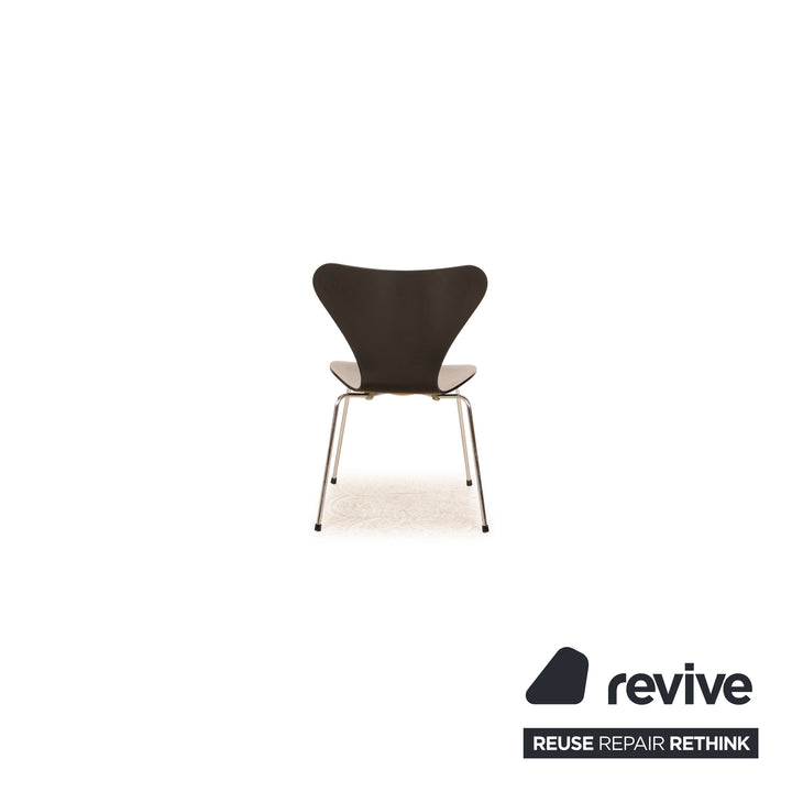 Lot de 4 chaises en bois Fritz Hansen série 7 noir