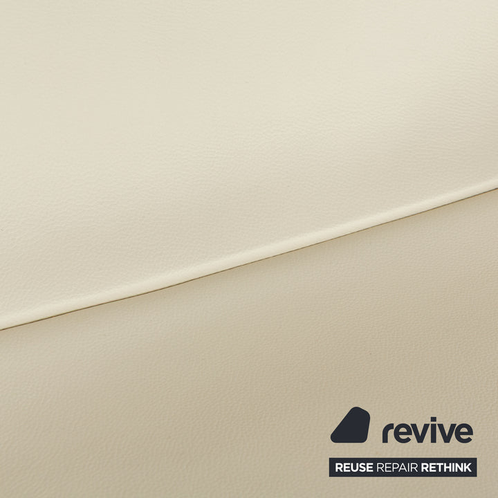 Set of 4 Hülsta D27 leather chairs cream