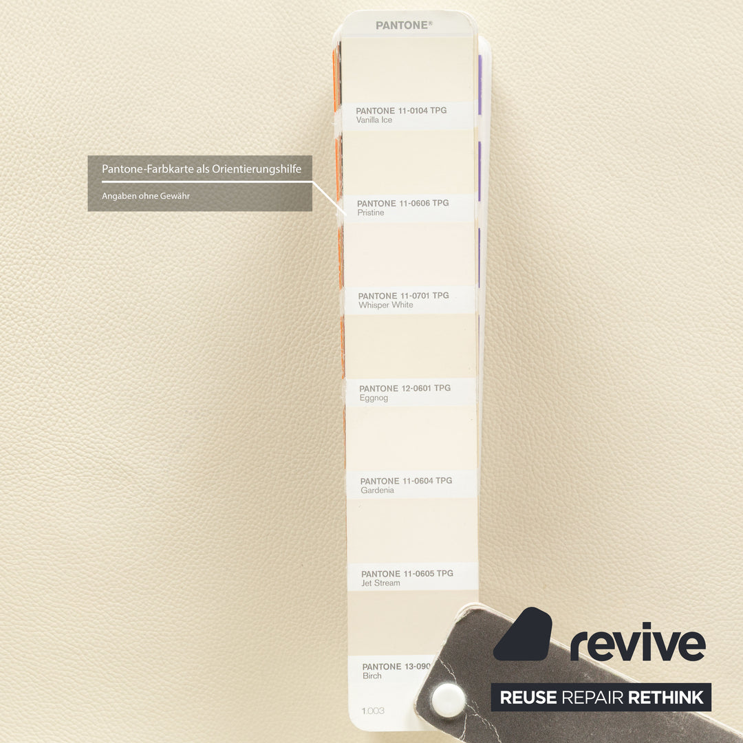 Set of 4 Hülsta D27 leather chairs cream