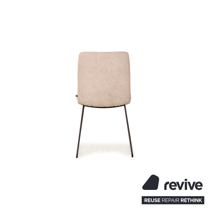 Lot de 4 chaises KFF FAYE en tissu gris clair salle à manger