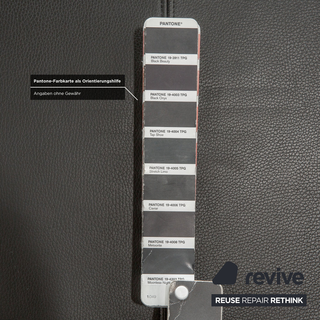 Ensemble de 4 chaises cantilever en cuir KFF noir