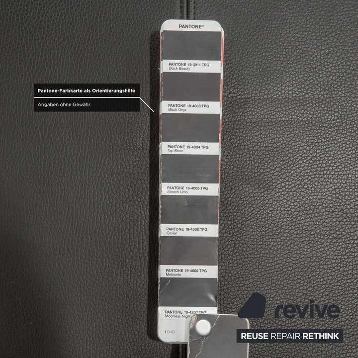 Ensemble de 4 chaises cantilever en cuir KFF noir