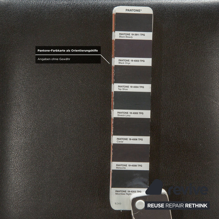 Lot de 4 chaises KFF Sinus en cuir noir